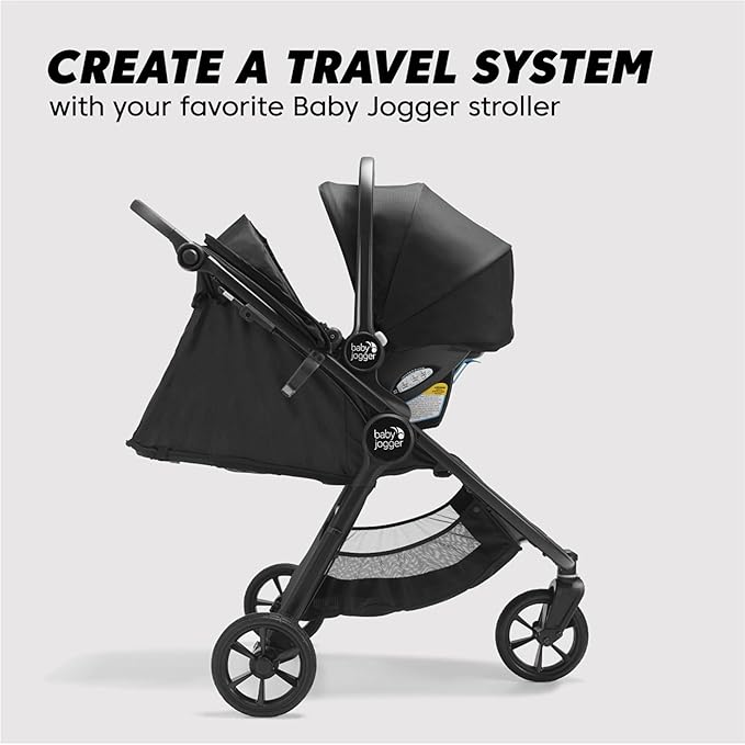 Baby Jogger City GO 2 Infant Car Seat, Lunar Black – Lightweight Rear-Facing Infant Car Seat, Travel System Compatible, Taxi-Safe