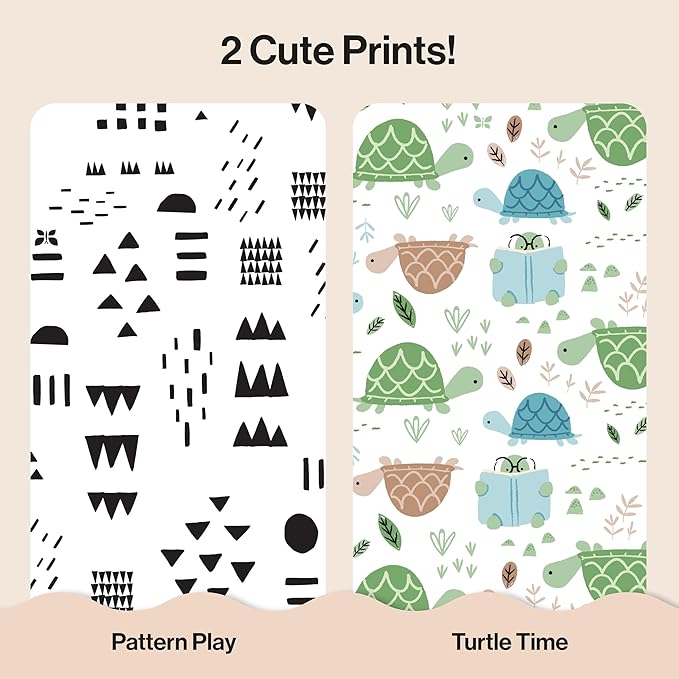 The Honest Company Comfort Dry Disposable Diapers for Sensitive Skin, Hypoallergenic, Fragrance-Free, Turtle Time + Pattern Play, Club Box Size 2 (12-18 lbs), 72 Count