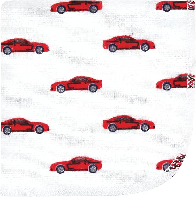 Hudson Baby Unisex Baby Flannel Cotton Washcloths, Going Places 12 Pack, One Size