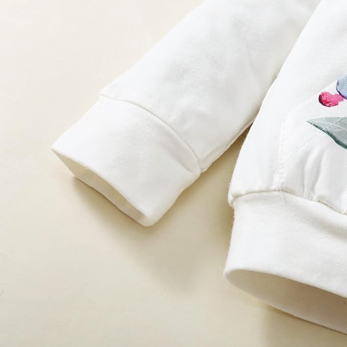 Yvowming Newborn Baby Girl Clothes Outfits Infant Hoodie Sweatshirt Pants Headband Toddler Girl Clothing Set