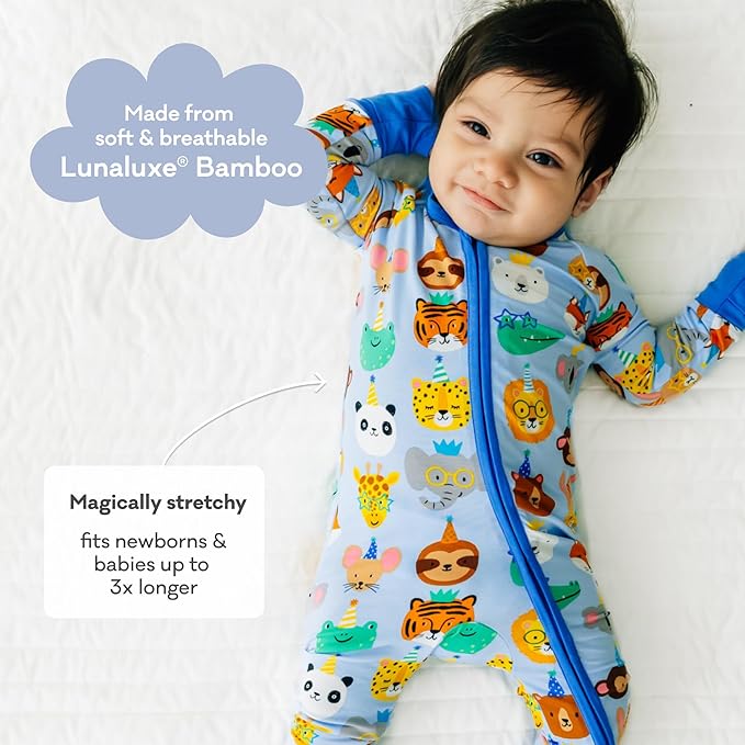 Little Sleepies Pajamas for Baby Boys & Girls, Viscose from Bamboo Baby Pajamas, Preemie & Newborn Sleepers, 2-Way Zipper PJs