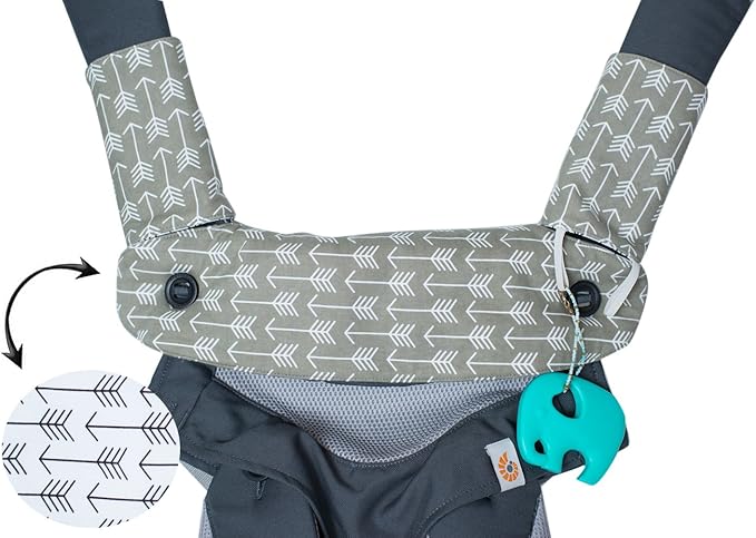 Mila Millie Premium Drool and Teething Reversible Cotton Pad - Fits Ergobaby Four Position 360 and Most Baby Carrier