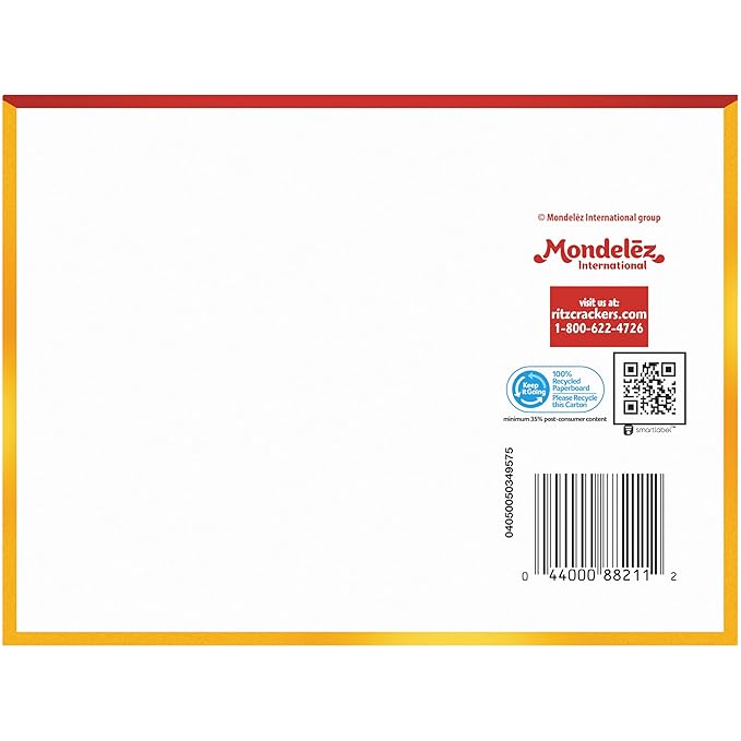 RITZ Cheese Sandwich Crackers, Lunch Snacks, 48 Snack Packs (6 Boxes, 6 Crackers Per Pack)