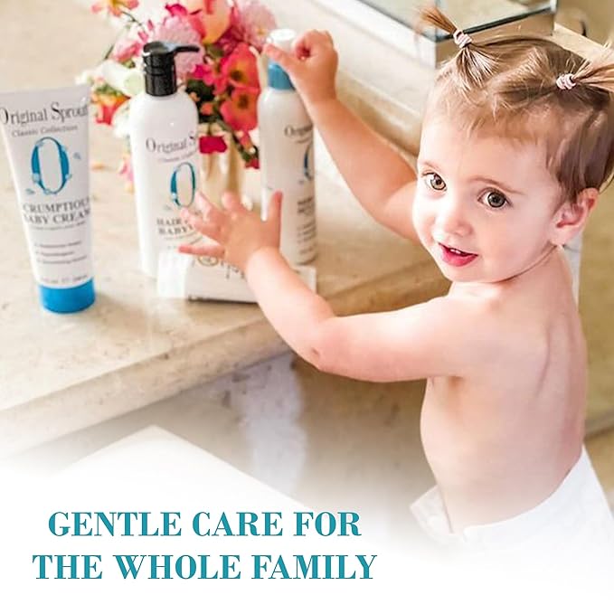 Original Sprout Scrumptious Baby Cream for Sensitive Skin & Diaper Rash, Gentle Non-Greasy Baby Lotion with Zinc Oxide & Calendula, Moisturizing Face & Body Cream, 4 fl oz