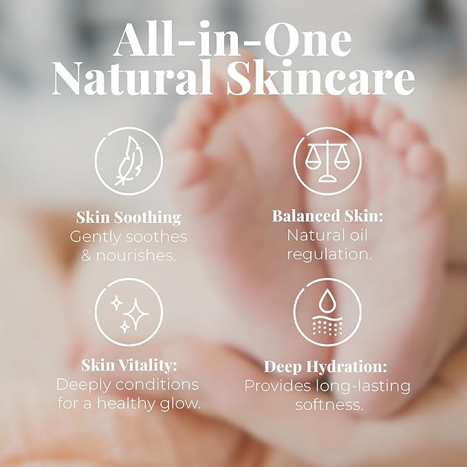 Amallow Baby Bum Balm - Diaper Area Cream for Sensitive, Rash-Prone Skin - Petroleum & Fragrance-Free - Gentle Moisturizing Balm - 4 oz