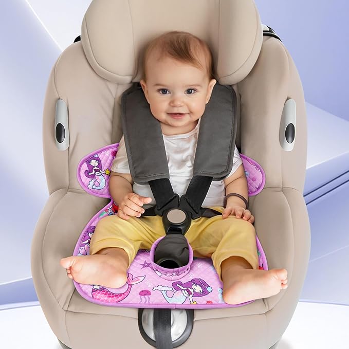 INFANZIA Dry Seat,Car Seat Protector Waterproof Carseat Liner Potty Training Toddlers, Baby and Infants, Piddle Pad for Carseats Strollers (Purple, 2 Packs