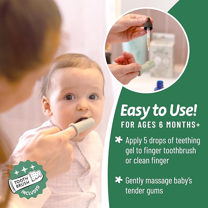 Legendairy Milk Organic Teething Drops - Baby Teething Relief Drops, Clove and Chamomile - Ideal for Babies and Toddlers - Sugar Free, 120 Servings