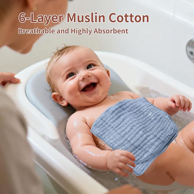 Baby Washcloths and Burp Cloths,20 x 10 Inches,Perfect as bath towels,face cloths,spit-up rags,burp cloths,and more. Suitable for newborns,infants,and toddlers.(Sand Red,Emerald Green,Milan)