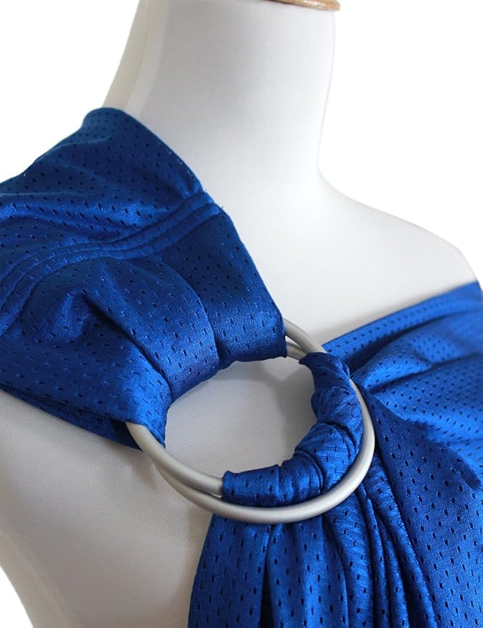 Baby Water Ring Sling Carrier | Lightweight Breathable Mesh Baby Wrap for Infant, Newborn, Kids and Toddlers | Perfect for Summer, Swimming, Pool, Beach | Great for Dad Too Royal Blue