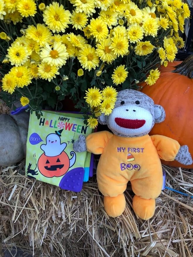 Baby Starters Magic Years Soft, Crinkle Activity Book with Teether, Tabs and Strap, 5 inches (Happy Halloween)