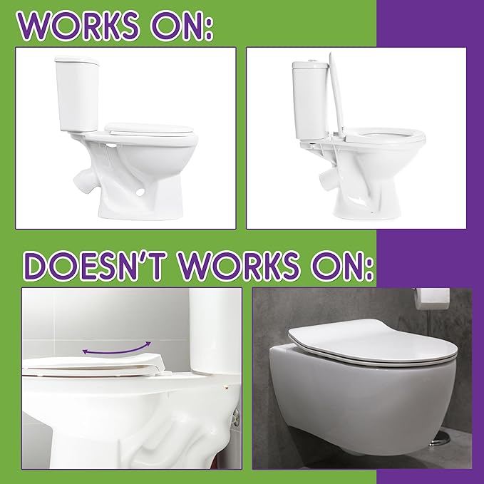 Mars Baby Child Safety Toilet Seat Lock - Easy to Install and Use Toilet Lock, Baby Proof Your Bathroom - Easy Install No Tools Needed - Fits Most Toilets - 2 Pack