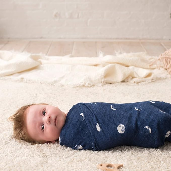 aden + anais Silky Soft Swaddle Blanket, Ideal Newborn & Infant Swaddling Set, 3 Pack, Stargaze