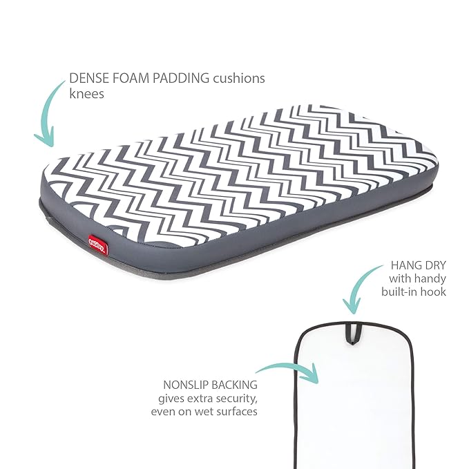 Nuby Padded Bath Knee Rest Mat for Parents, Water Resistant