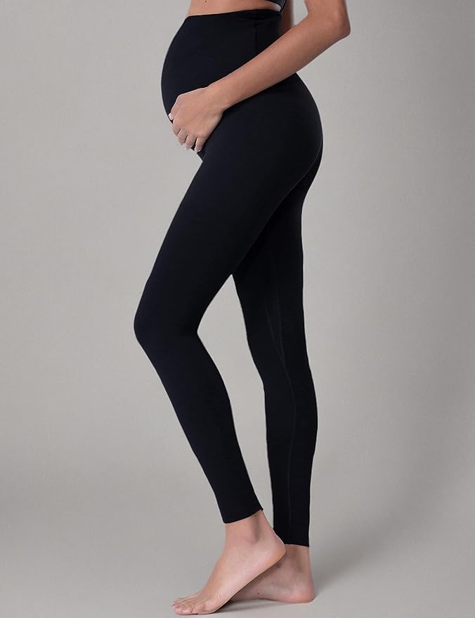 POSHDIVAH Women's Maternity Leggings Over The Belly Pregnancy Yoga Pants Active Wear Workout Leggings
