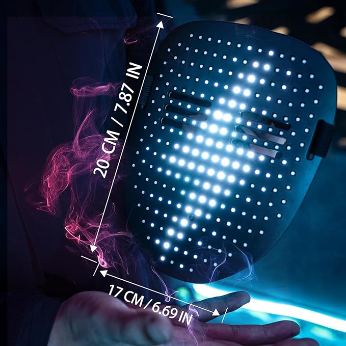 Led Mask Light up Mask with Gesture Sensing, Cool Glowing Toys Masks Great Gift for Halloween Christmas Costume Party