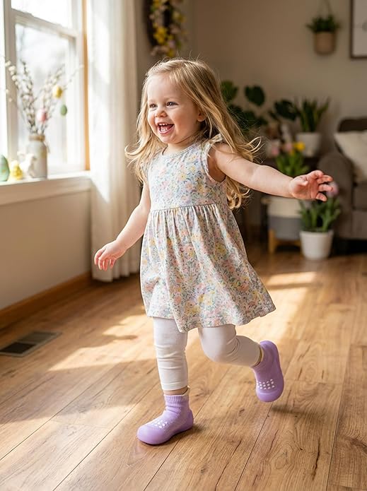 Baby Sock Shoes Toddler Walking Shoes Infant Non-Slip Slippers with Soft Rubber Sole Baby Boys Girls Sneakers