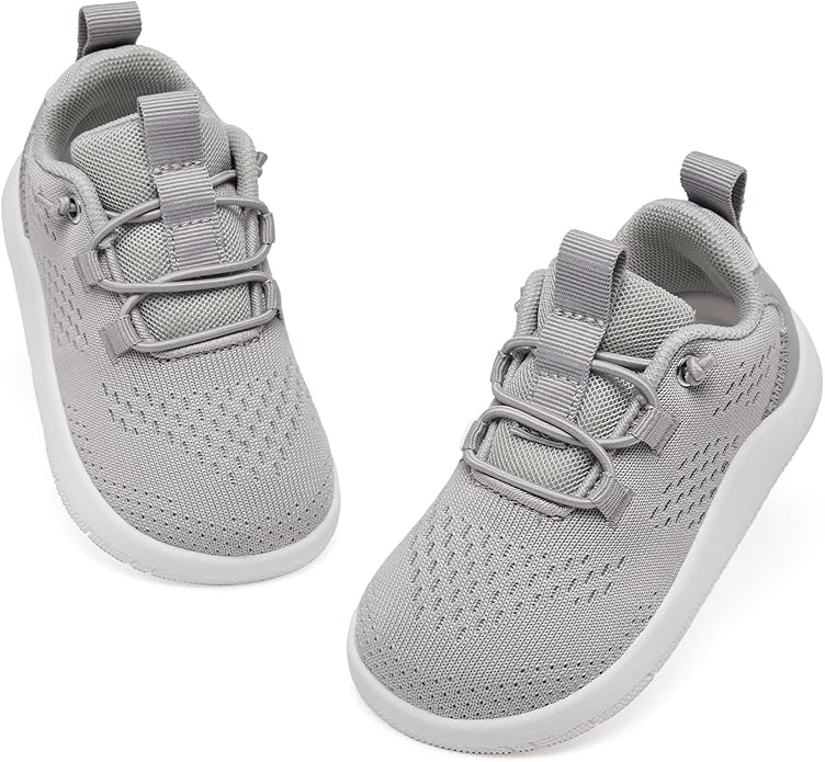 MORENDL Wide Toddler Shoes Baby Walking Shoes Girls Boys Zero Drop Minimalist Sneakers Slip On Tennis Shoe Breathable Naturally Flexible