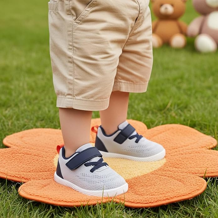 MORENDL Toddler Sneakers Baby Boys & Girls Barefoot Shoes Lightweight Breathable Walking Running Tennis Athletic Sport Shoes