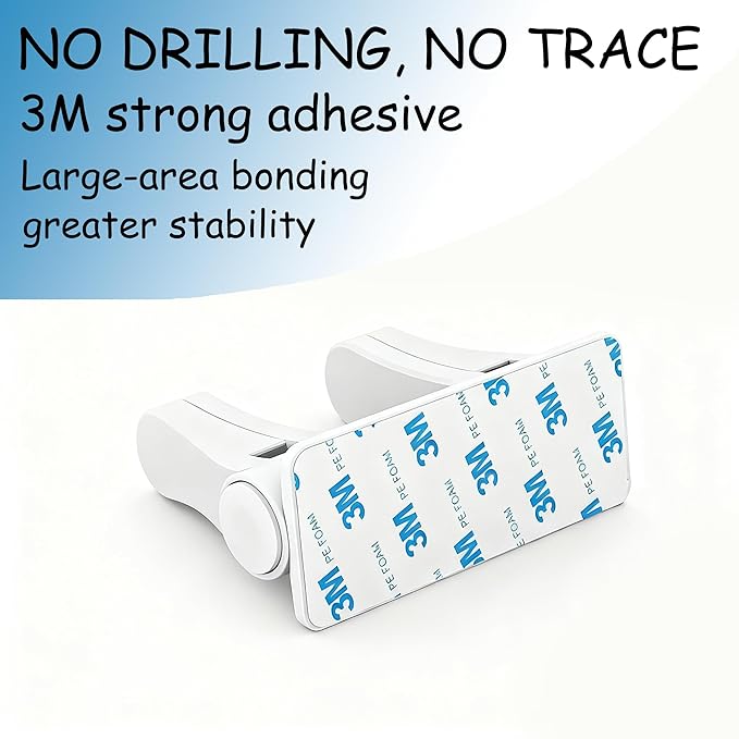 2-Pack Childproof Door Lever Locks - No-Drill Door Handle Safety Locks with 3M Adhesive,Easy Installation,Tool-Free,Ideal for Baby-Proofing Cabinets and Doors(White)