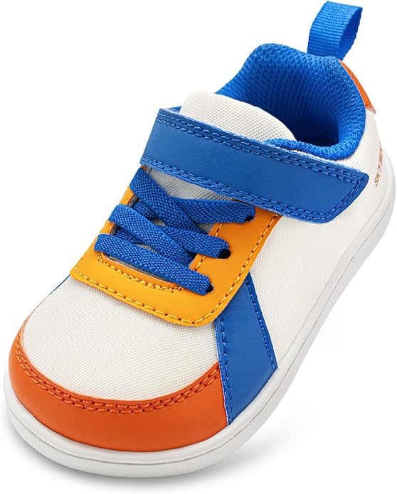 SKYWHEEL Toddler Wide Toe Box Barefoot Shoes Boys Sneakers Kids Tennis Shoes Comfort Lightweight Zero Drop Walking Shoe for Indoor/Outdoor Play