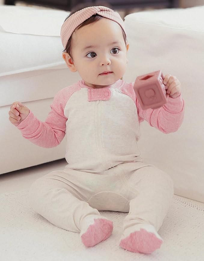 VAENAIT BABY Infant Toddler Boys Girls Modal Cotton Footed Pajamas One-Piece Romper Sleep and Play 0M-2T