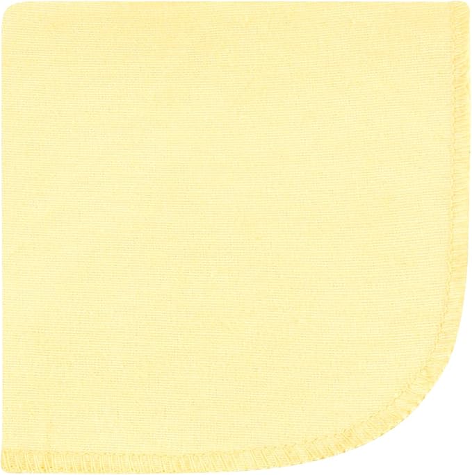 Hudson Baby Unisex Baby Flannel Cotton Washcloths, Lemon Daisy 10 Pack, One Size