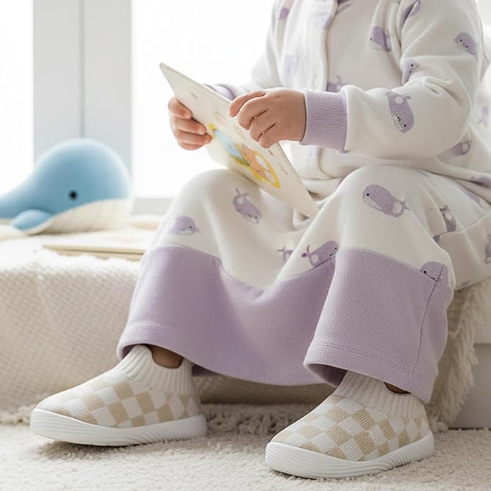 MORENDL Baby Toddler Walking Socks Non-Slip Breathable Unisex Casual Sneakers