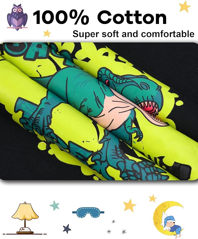 DAUGHTER QUEEN Boys 100% Cotton Long Sleeve Pajamas Size 18Months-12Years