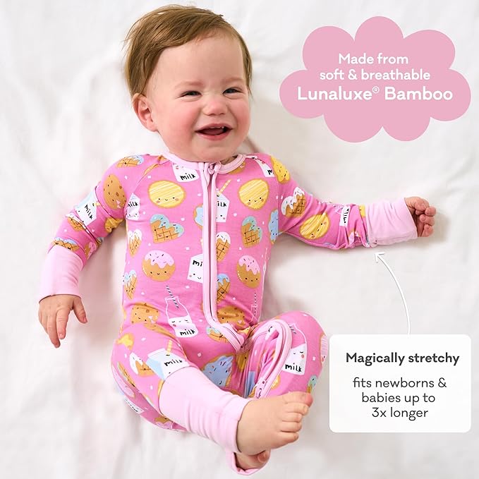Little Sleepies Pajamas for Baby Boys & Girls, Viscose from Bamboo Baby Pajamas, Preemie & Newborn Sleepers, 2-Way Zipper PJs