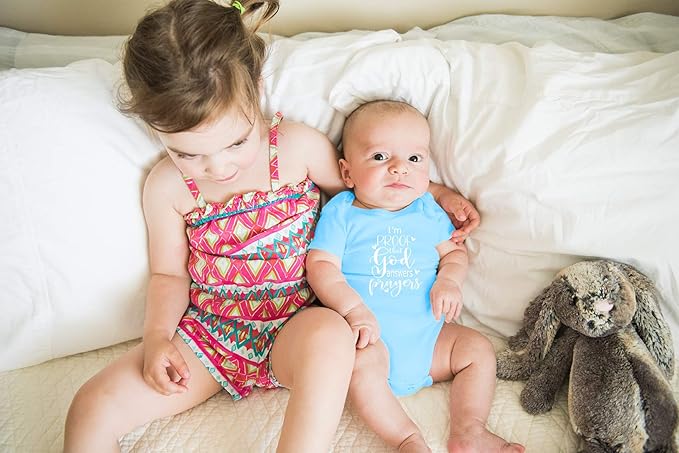 AW Fashions I'm Proof That God Answers Prayers Baby Bodysuit Cute Newborn Boy Funny Rompers Girl Clothes