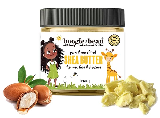 Shea Butter for Baby Skin and Hair, Creamy Baby Oil, Pure Raw Unrefined African Shea Butter for Kids. Moisturize Dry Skin, Eczema