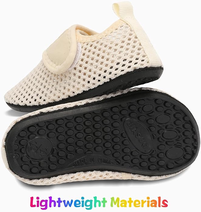 JIASUQI Baby Boys and Girls Barefoot Swim Water Skin Shoes Aqua Socks for Beach Swim Pool