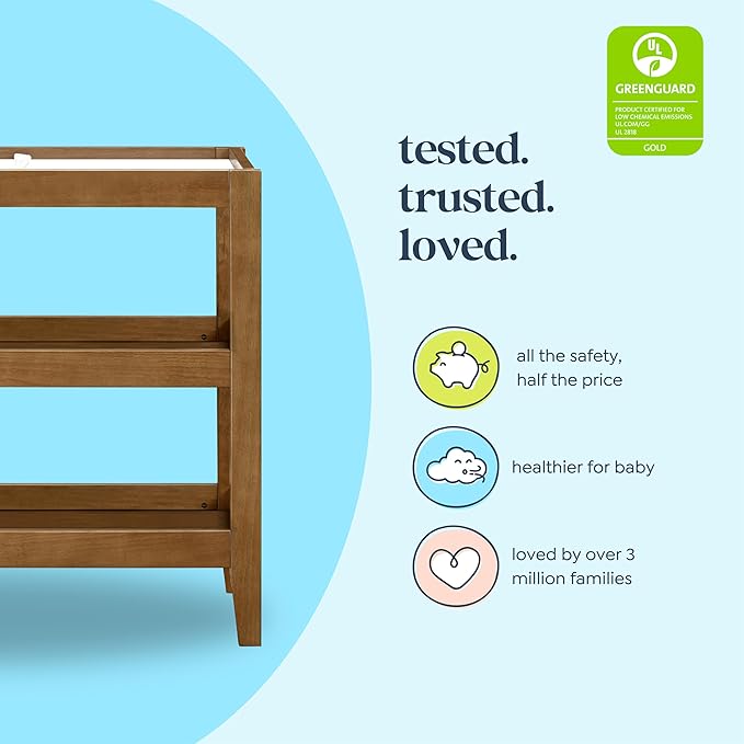 Carter's by Davinci Colby Changing Table in Walnut, GREENGUARD Gold Certified