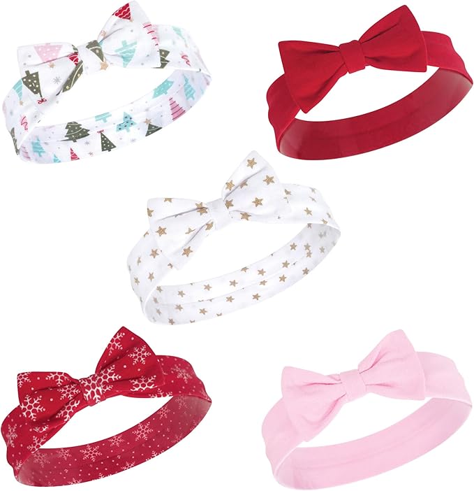 Hudson Baby Cotton and Synthetic Headbands, Size 0-24 Months