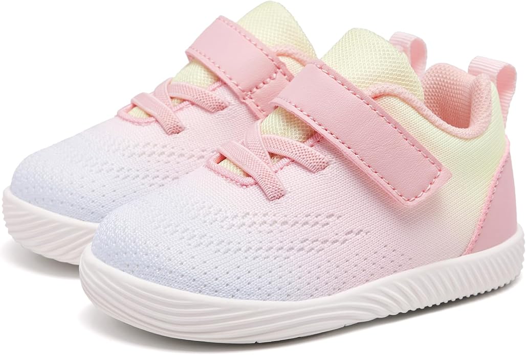 MORENDL Toddler Sneakers Baby Boys & Girls Barefoot Shoes Lightweight Breathable Walking Running Tennis Athletic Sport Shoes