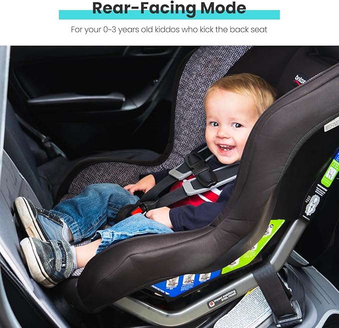 HEYTRIP Car Seat Protector, Rear-Facing/Forward-Facing, for 0~12 Years Old Children, Waterproof, Easy Cleanup, Non-Slip, Fit Most Car Seats(Black Blue)