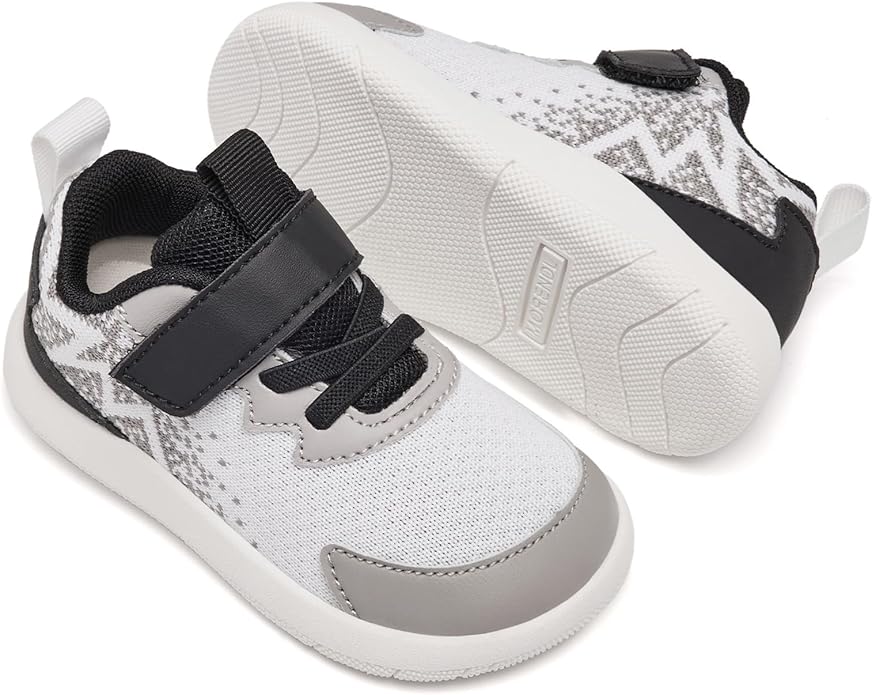 MORENDL Wide Toddler Shoes Baby Walking Shoes Boys & Girls Barefoot Sneakers Zero Drop Comfort Tennis Running Outdoor Activities