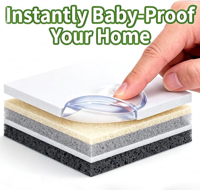 Extra Large & Ultra-Safe Corner Protectors - Biggest Baby Proofing Edge Guards for Maximum Coverage, Super Strong Adhesive, Transparent Table Bumpers, Easy to Install, 16-Piece Child Safety Set