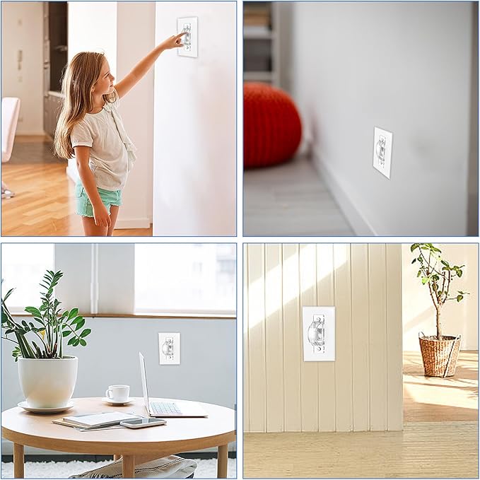 Light Switch Guard, 2 Pack Clear Light Switch Lock, Light Switch Cover Guard, Child Proof Light switch cover, Prevent Children and Adults from Accidentally Turning Your Lights on or off