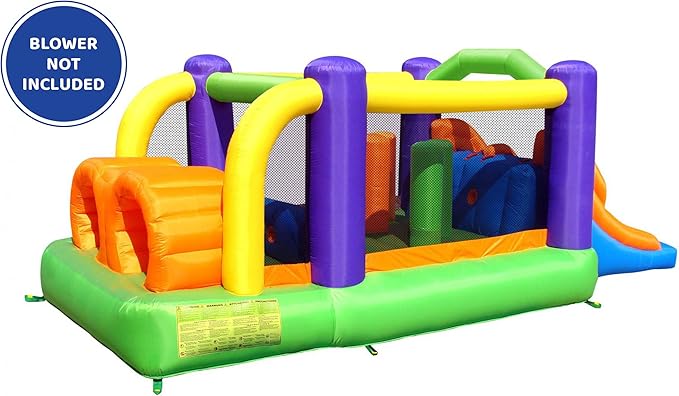 Bounceland Pro Racer Obstacle Bounce House with Dual Slides [Blower NOT Included], Bounce, Climb, Slide All in One, 19 ft x 9 ft x 7 ft H, Great for Big Party, Fun Racing Game for Teams