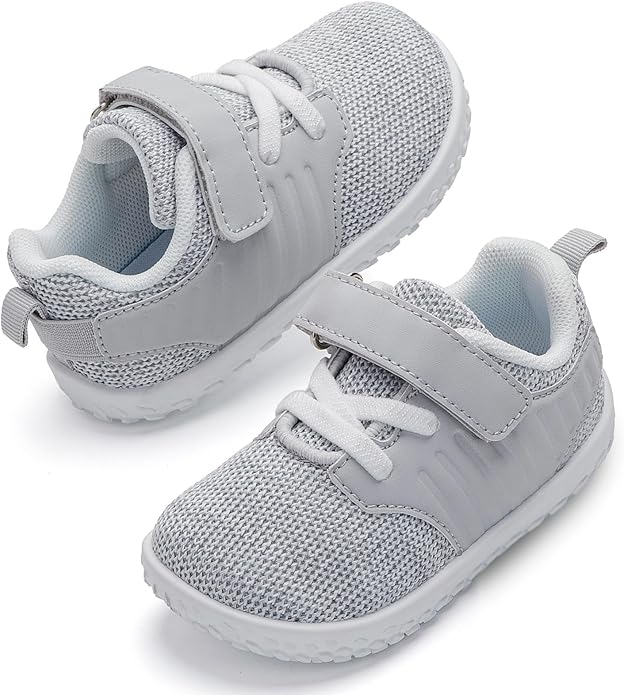 HIITAVE Toddler Sneakers Lightweight Boys Girls Barefoot Shoes for Walking Running Tennis Playing