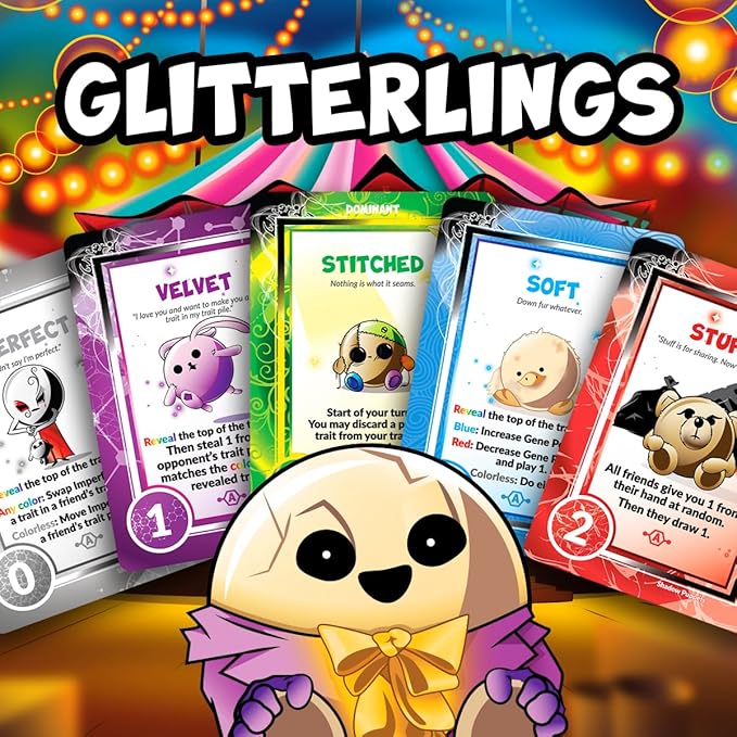 Shadow Puppets Bolster Expansion for Doomlings - Introducing 40 New Cards & Four Haunting New Species of Doomlings: Deeplings, Glitterlings, Moonlings, and Fuzelings (40 Card Bolster Pack)