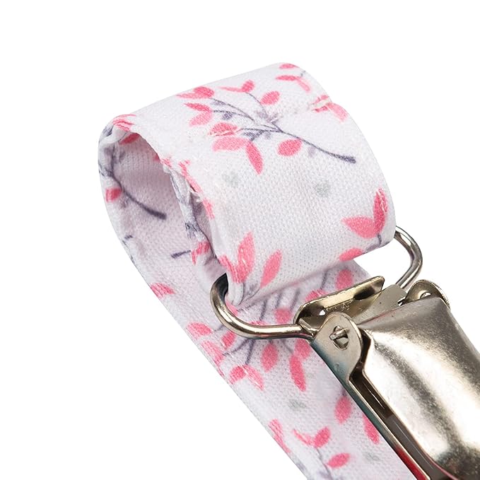 Babygoal Floral Pacifier Clips, 6 Pack Pacifier Holder Clips 6MP21