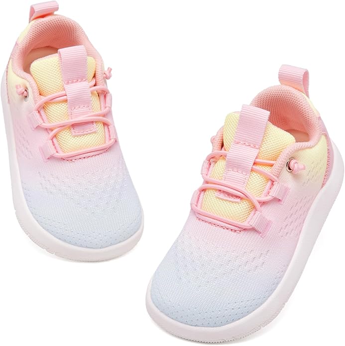MORENDL Wide Toddler Shoes Baby Walking Shoes Girls Boys Zero Drop Minimalist Sneakers Slip On Tennis Shoe Breathable Naturally Flexible