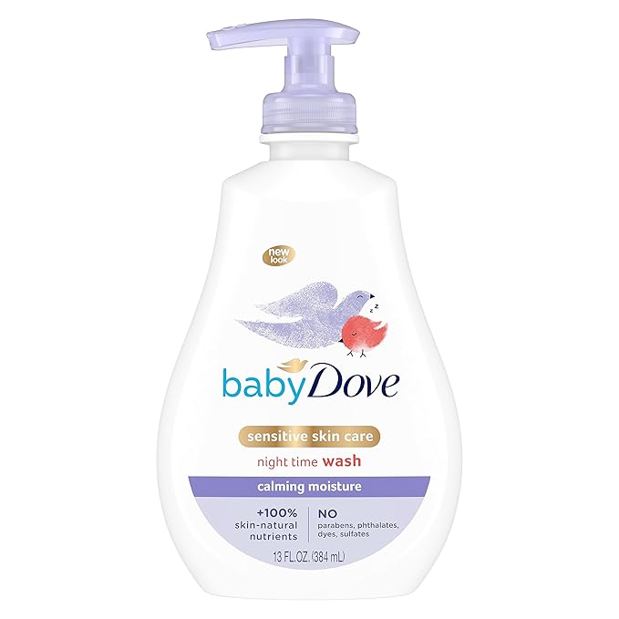 Baby Dove Sensitive Skin Care Baby Wash For a Calming Moisture Hypoallergenic and Tear-Free, Washes Away Bacteria, Chamomile, 13 Fl Oz