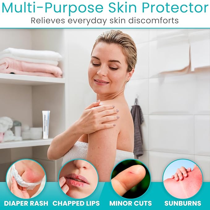 ViveCare A&D Ointment - Skin Protectant & Healing Lotion for Baby, Adult, Seniors - Soothing Cream for Diaper Rash Prevention, Skin Irritation, Burns, Cuts, Scrapes (4oz)