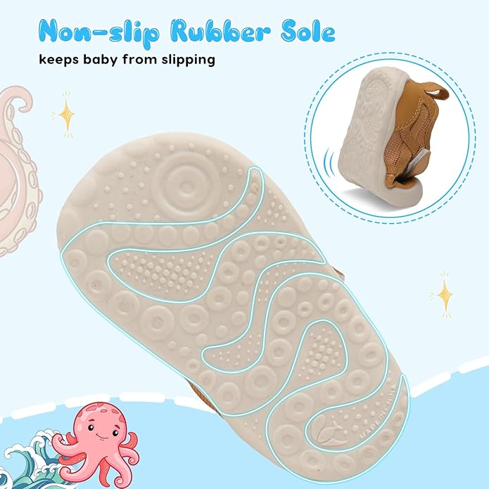 Scurtain Baby Shoes Boy Girl First Walking Shoe Infant Crib Breathable Sneakers Lightweight Barefoot Shoes for Babies
