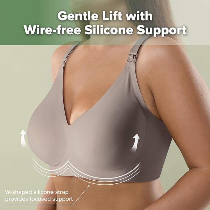 haakaa Nursing Bras for Breastfeeding, Ultra Comfort Jelly Strip“ Supportive Maternity Bras Wireless Pregnancy Bras