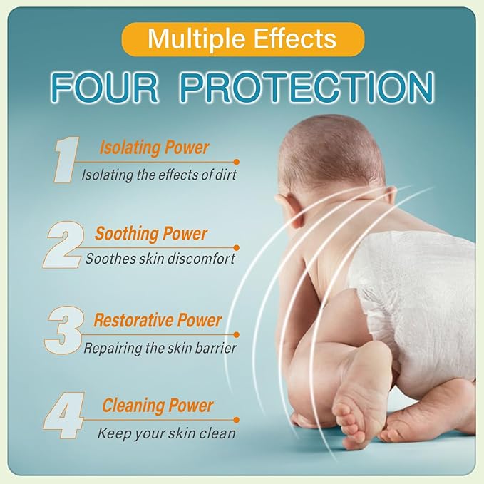 Diaper Rash Cream for Babies - Pediatrician-Recommended to Prevent, Soothe, and Treat Breakouts Diaper Rash and Flare-Ups, Baby Skin Protectant (100ml, 3.38, Fl Oz)