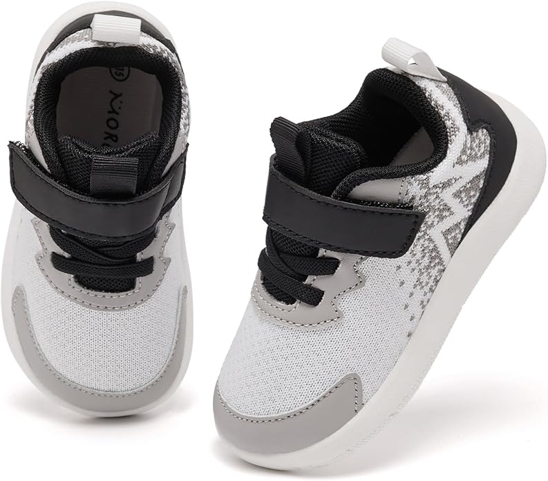 MORENDL Wide Toddler Shoes Baby Walking Shoes Boys & Girls Barefoot Sneakers Zero Drop Comfort Tennis Running Outdoor Activities